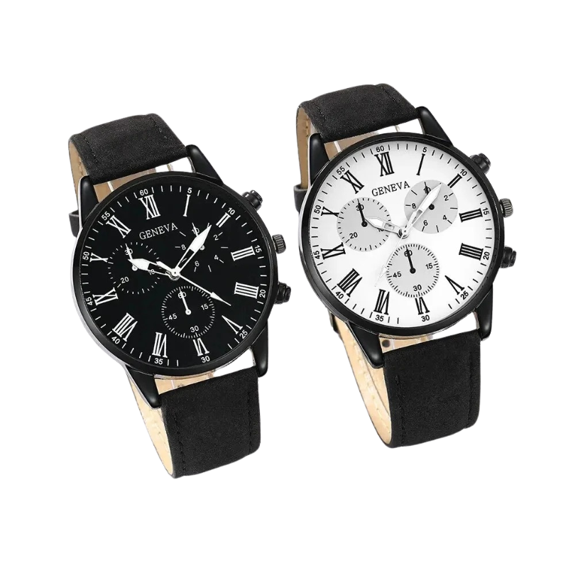 Geneva Roman Duo Couples Watch Set | Montriel Watches